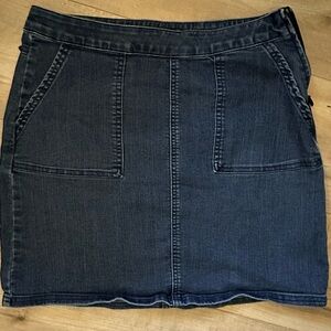 Denim Mini Skirt with Pockets